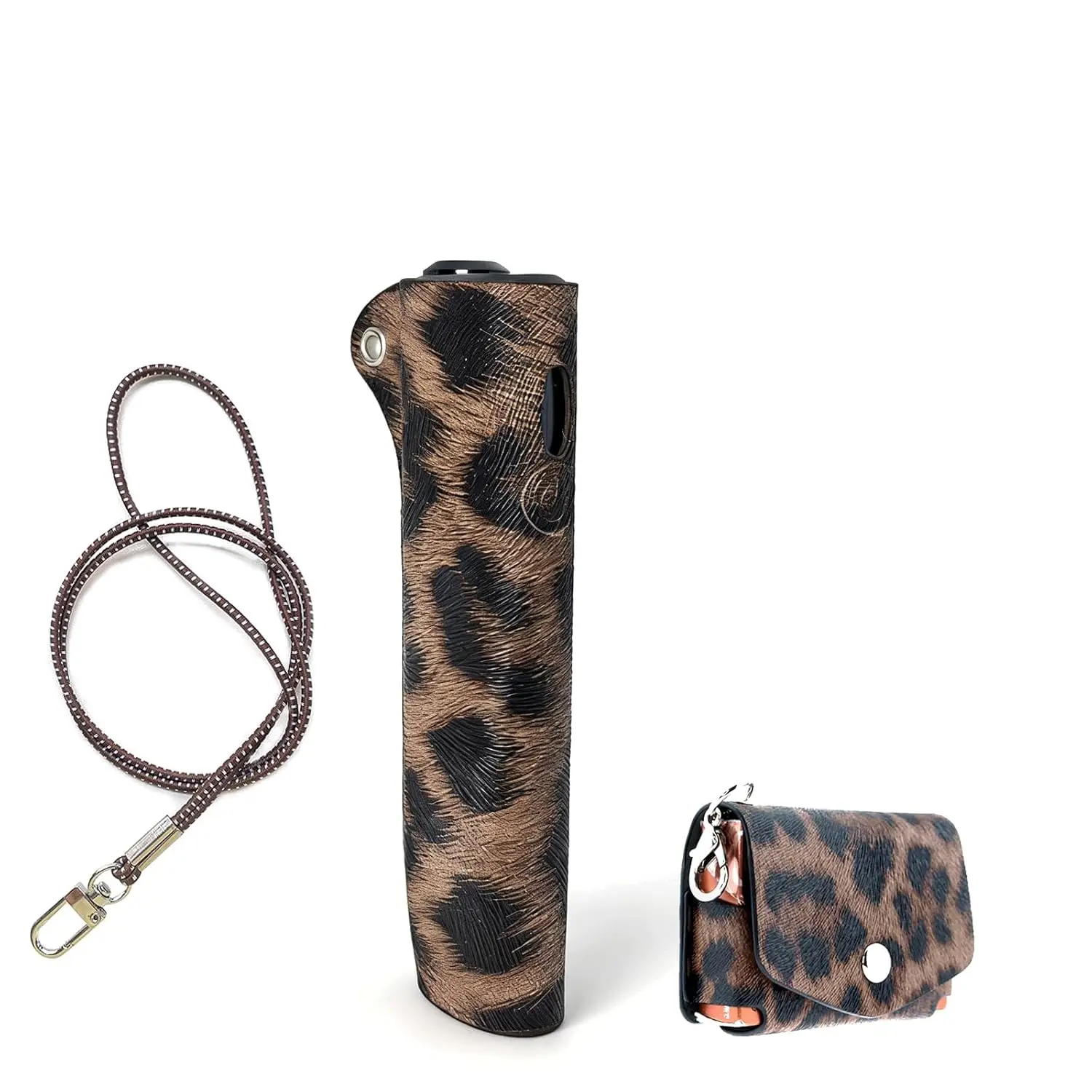 Фото Кожаный защитный чехол, совместимый с iQOS iluma i One, чехол с леопардовым принтом, набор чехлов для сигарет, чехол для Terea. №1