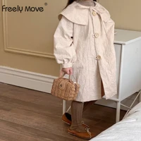 freely move 2022 autumn girl coat cotton kids trench cute newborn toddlers fashion infant outfits princess baby outdoor clothing