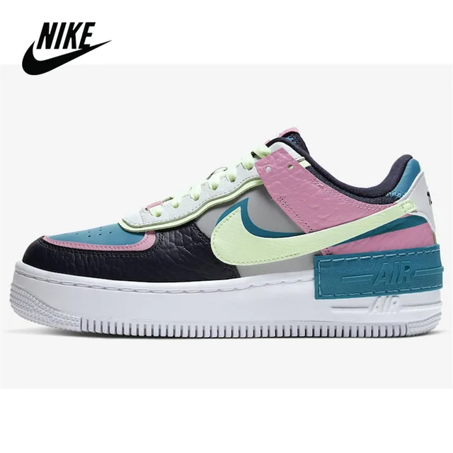 

NEW Nike Air Force 1 Shadow Women Shoes Original Nike Air Force 1 Shadow Removable Patches Black Pink Style Women's Sneakers