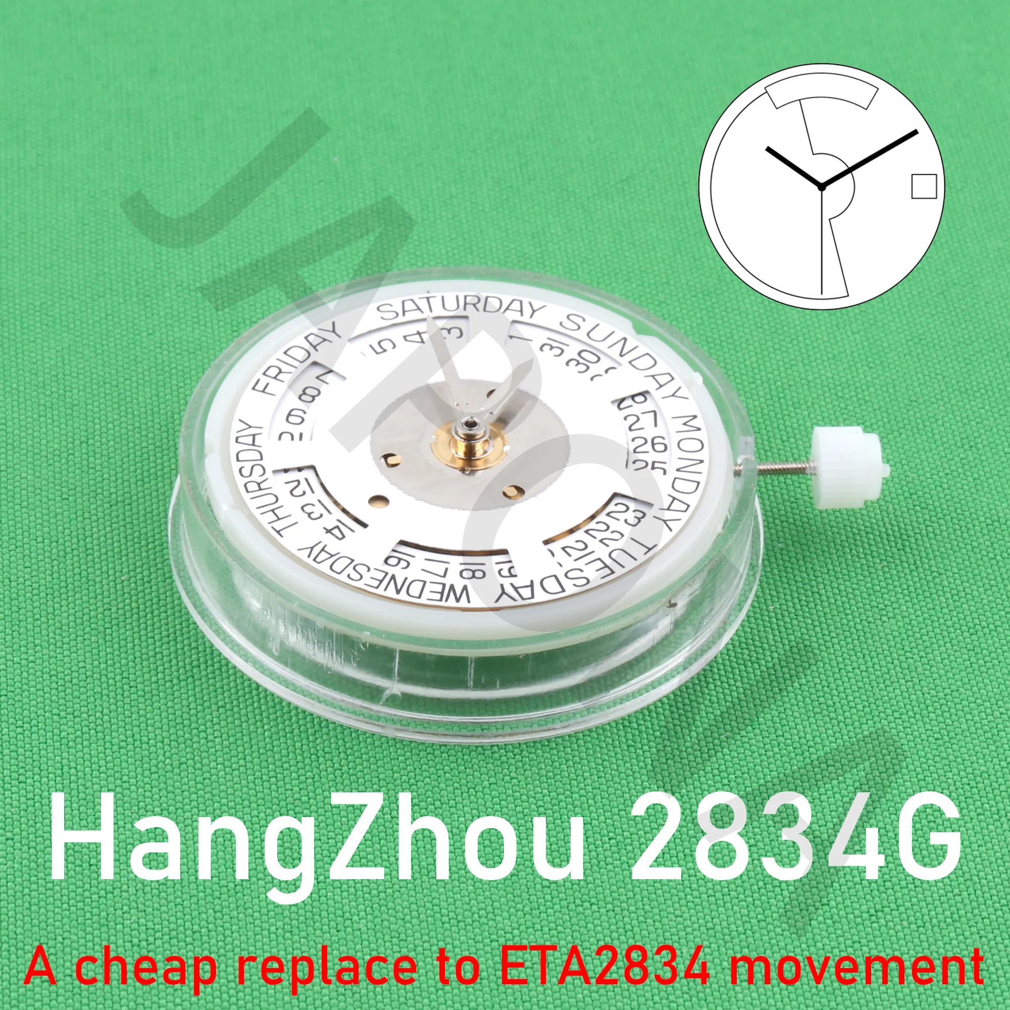china HZ 2834 GOLD Replace ETA 2834 Mechanical movement fully automatic movement No lettering, no logo hangzhou2834 gold