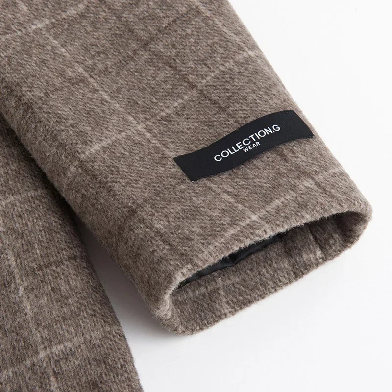 Новое поступление модное супер большое зимнее мужское шерстяное пальто большого