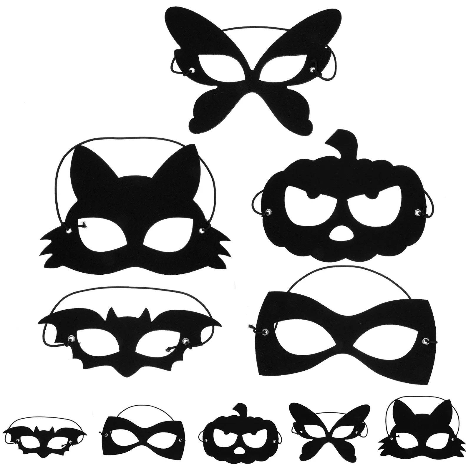 

10 Pcs Eye Mask Party Half Face Costume Aldult Halloween Dress Up Cosplay Felt Child