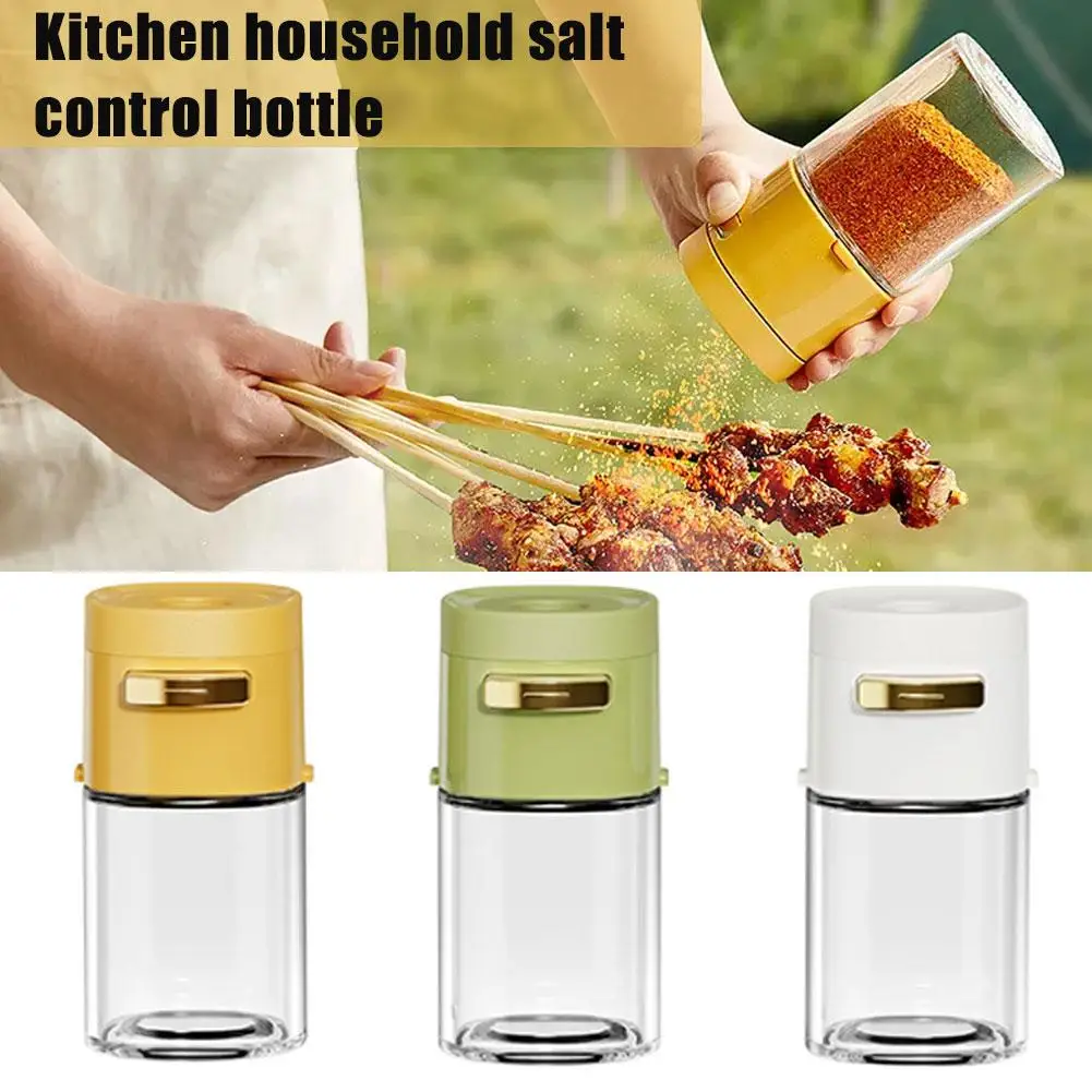 

Quantitative Salt Shaker Press Type Salt Control Bottle Limit Shaker Tool Jar Container Pepper Plastic Seasoning Spice Salt A2S6