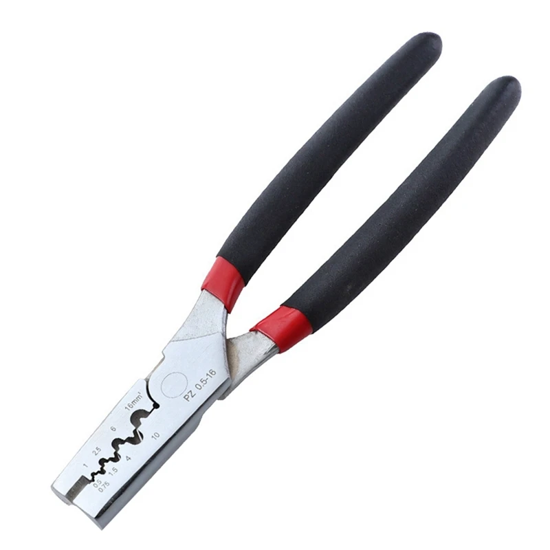 

PZ 0.5-16 Cable Cutter Durable Wire Portable Non-Insulated Tube Terminal Home Non Slip Hand Tool Metal Crimping Plier