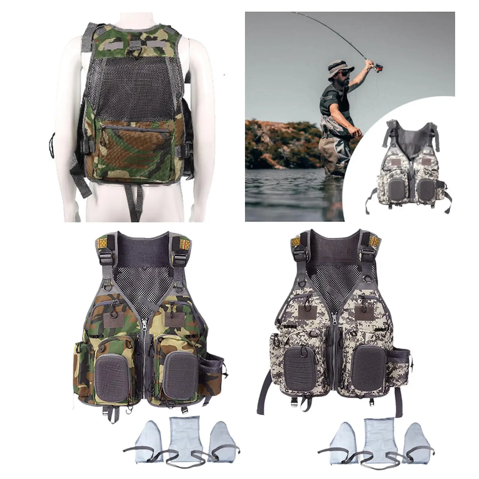 Спасательный жилет для рыбалки портативный рыболовный водных видов спорта