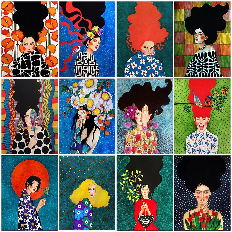 

Набор для рисования по номерам на холсте «девочка»