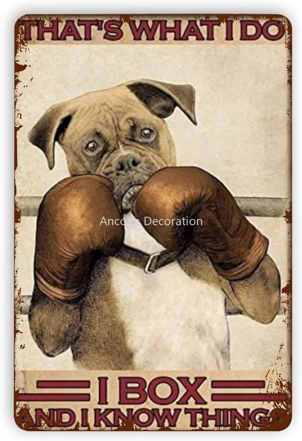 Er Dog That's What I Do I Box Tin Sign Wall Decor Plaque Wall Art Funny Gifts For Man Cave Cafes Bar