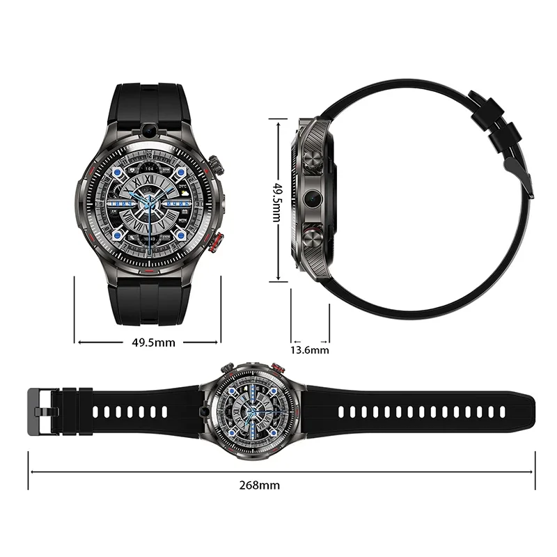 Смарт-часы LW12 1 43 дюйма WIFI Sim-карта 4G Android 2024