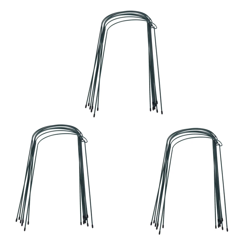

Plant Support Stake, 24-Pack Half Round Metal Garden Plant Supports, Green Garden Plant Support Ring, Garden Border