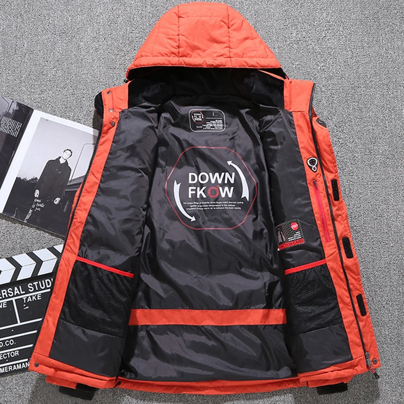 White Duck Down Jacket Warm Hooded Thick Puffer Jacket Coat Male Casual High Quality Overcoat Thermal Winter Parka Men