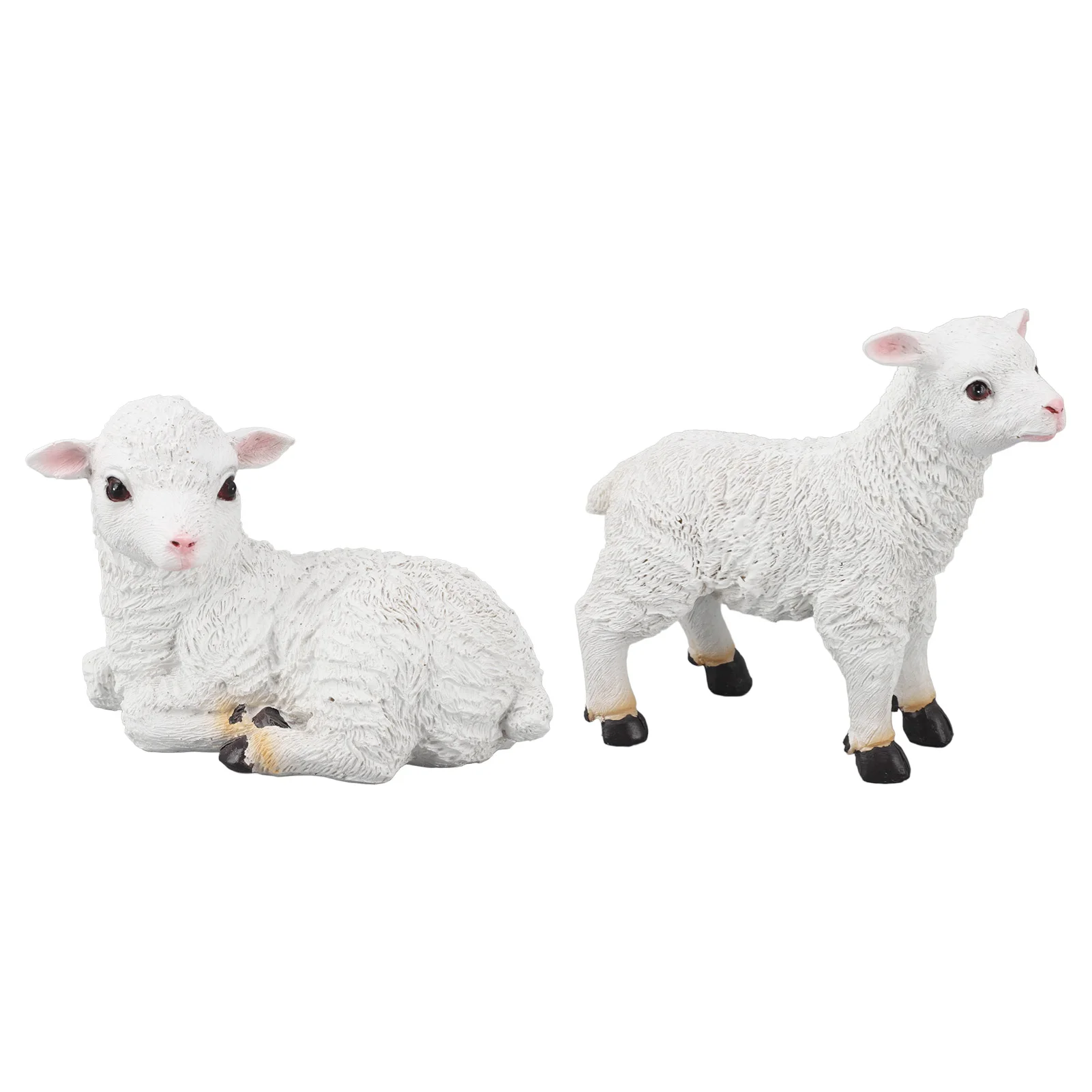 Реалистичная Статуя Овцы Ручной Работы Садовая Скульптура Форма Из Смолы