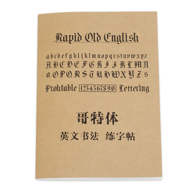 Gothic English Copybook Italic English Calligraphy Copybook Student Stroke Order Radical Practice Copybook Hard Pen Copybook