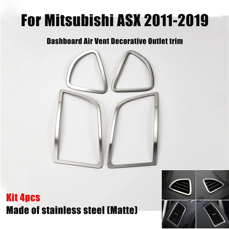 

Автомобильный Стайлинг из нержавеющей стали вентиляционное отверстие декоративная рамка стикер чехол для Mitsubishi ASX 2011-2017, авто аксессуары