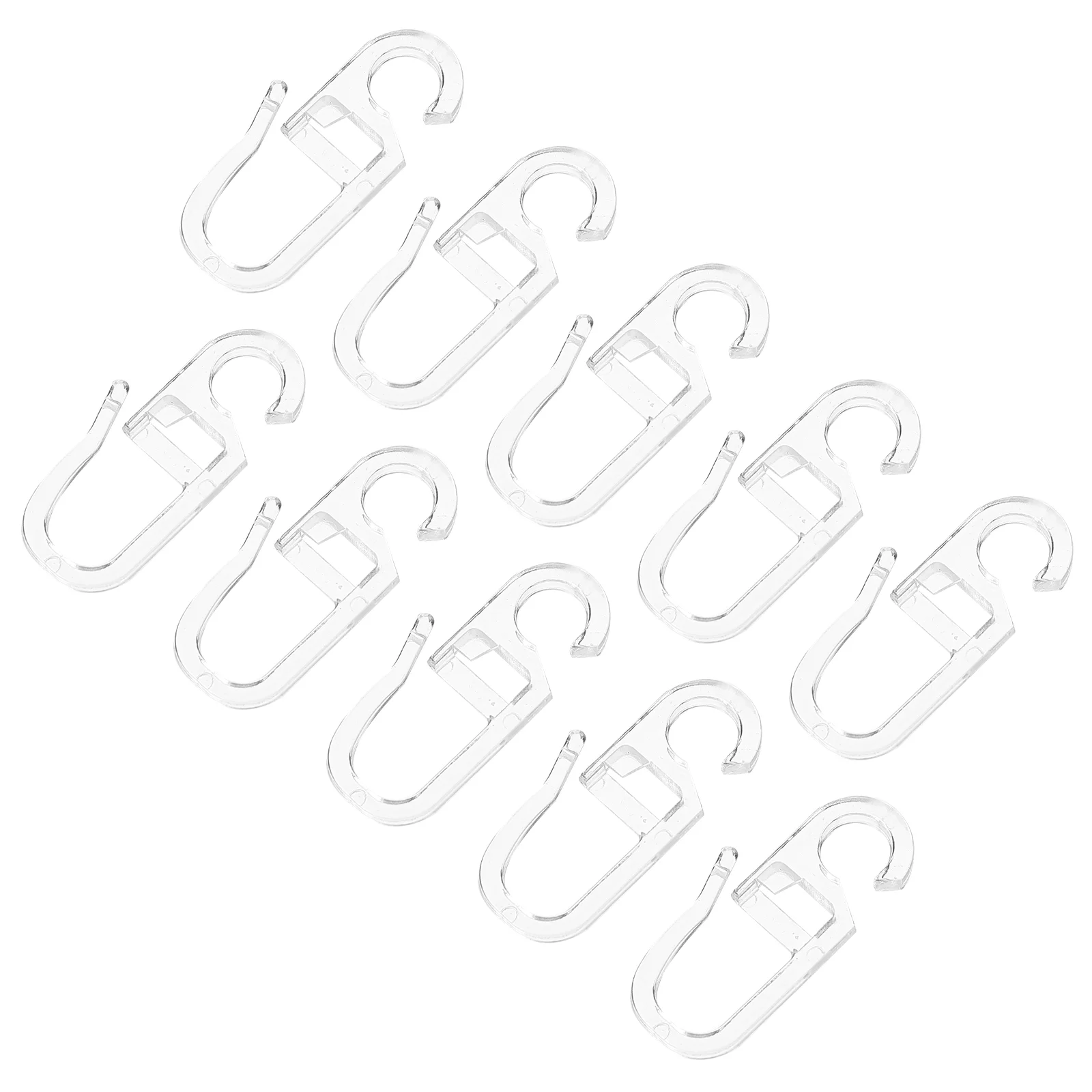 

100pcs Durable Helpful Curtain Tiebacks Hooks Plastic Wall Hooks Curtain Hangers for Home