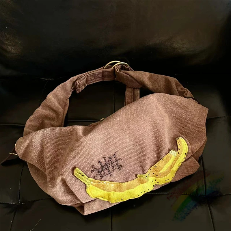 

Banana Embroidery KAPITAL Canvas Bag Men Women High Quality Vintage Shoulder Crossbody Bag