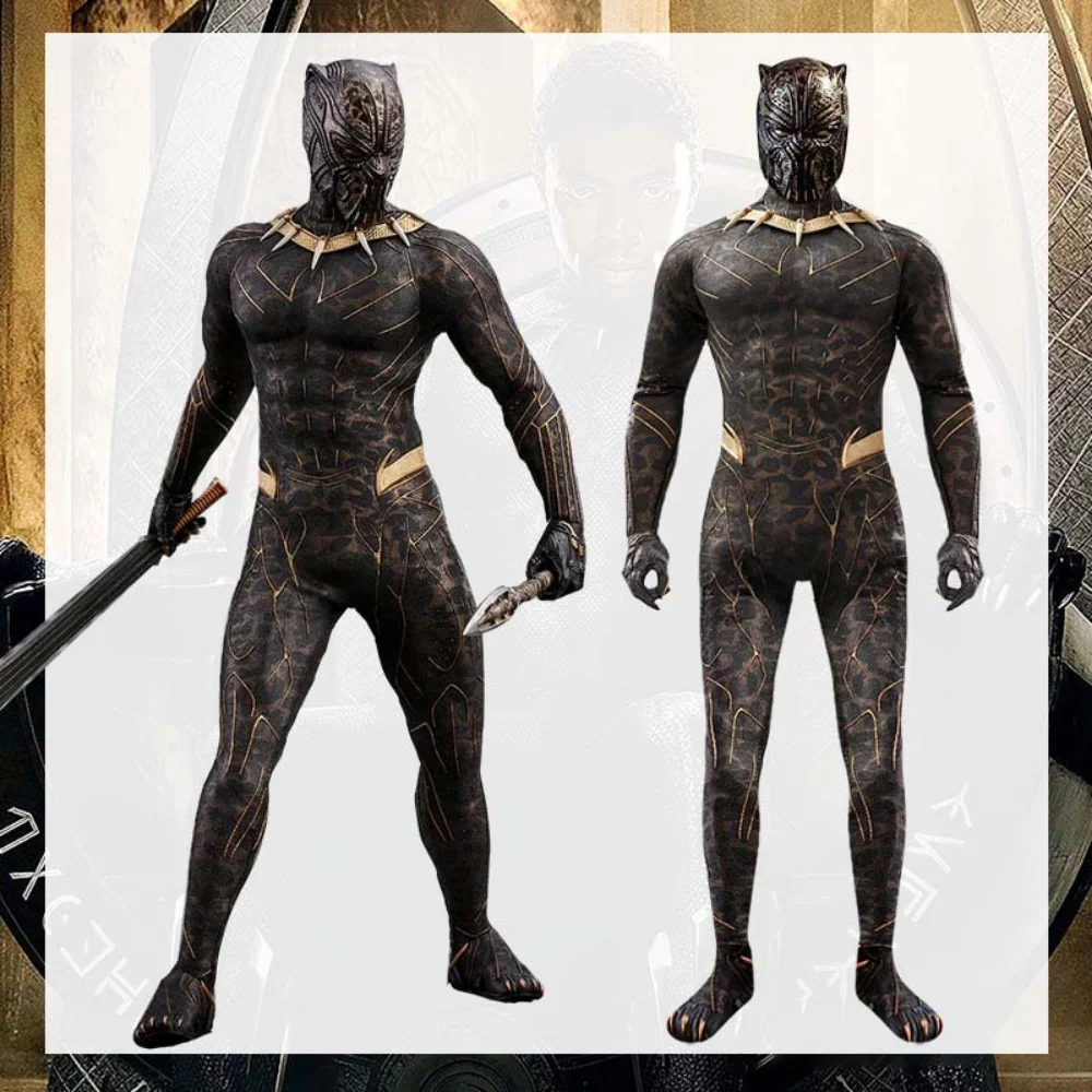 Anime Superhero Black Panther Wakanda Cosplay Costume Jumpsuit Superhero Adult Kid Bodysuit Mask Christmas Carnival Party Suit