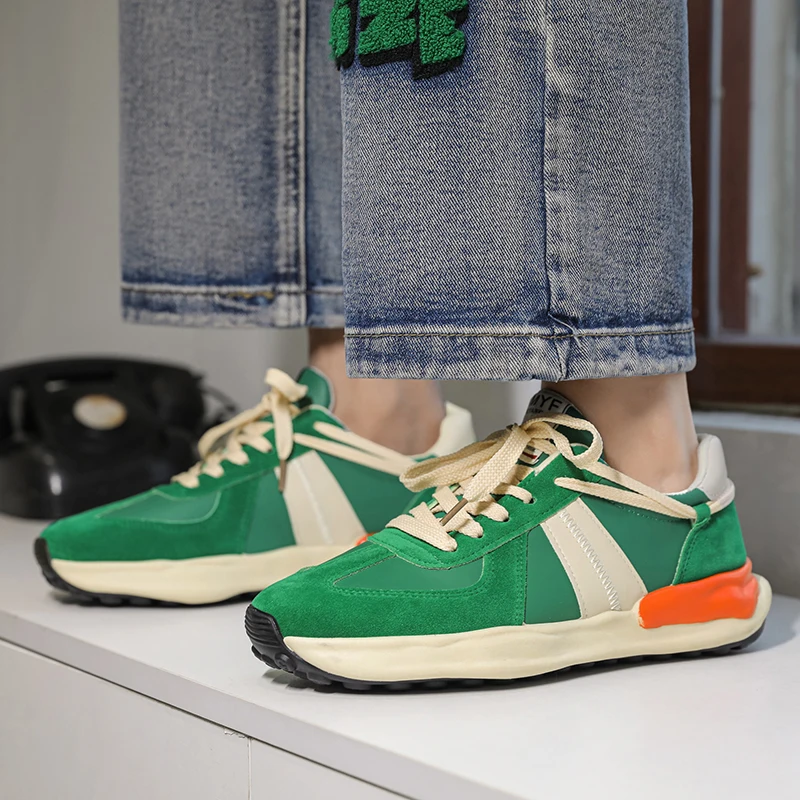 

New 2022 Thick Sole Sneakers Men's Casual Canvas Shoes Fashion Sneakers Breathable Sports Running Shoes Men