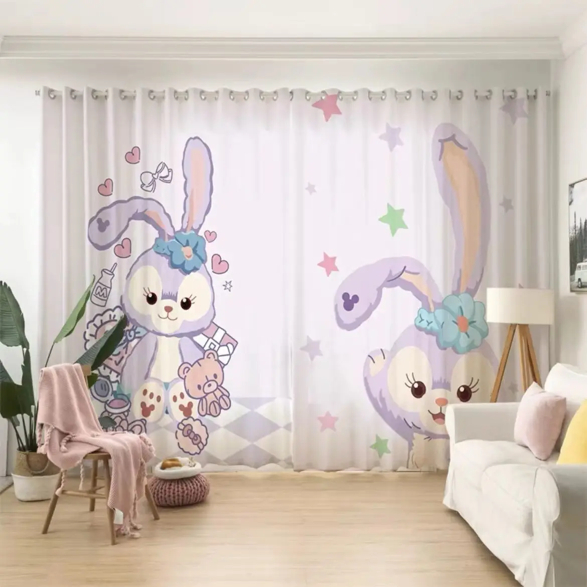 

Disney Stelllou Linabell Living Room Balcony Sun Protection Blackout Curtains Bedroom Girl Decoration