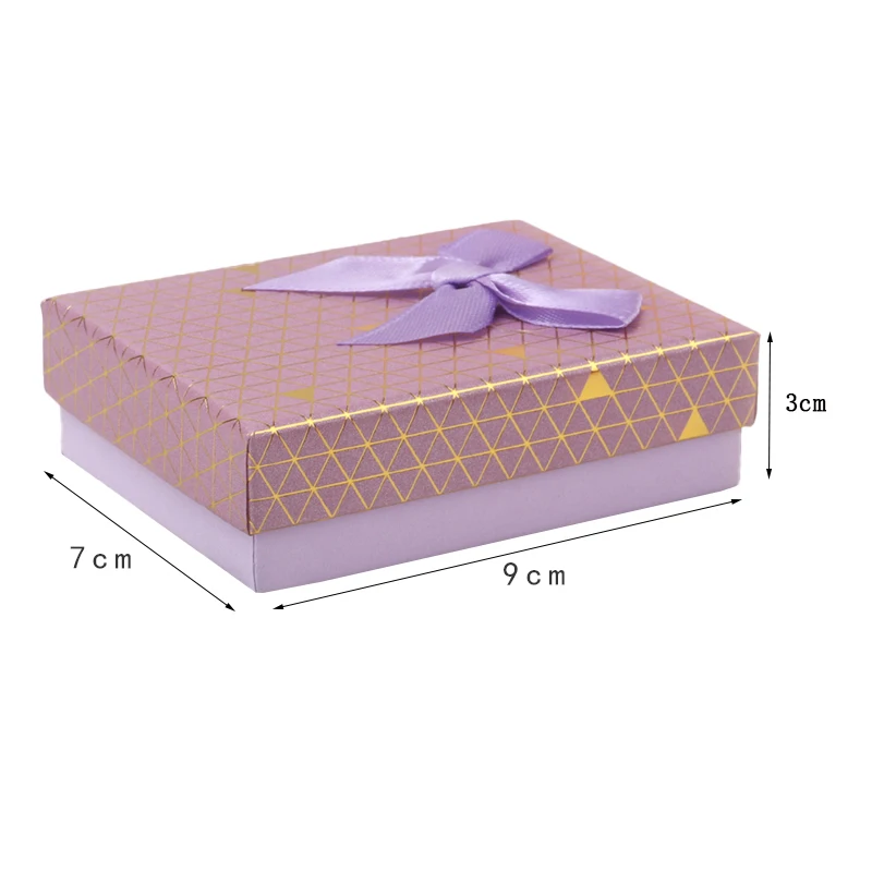 VHT Jewelry Organizer Storage Gift Box Necklace Earrings Ring Box 7x9x3cm Display Packaging Gift Case Free Shipping