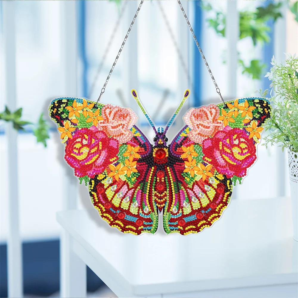 Подвесная картина в виде бабочки Алмазная мозаика вышивка украшение для сада