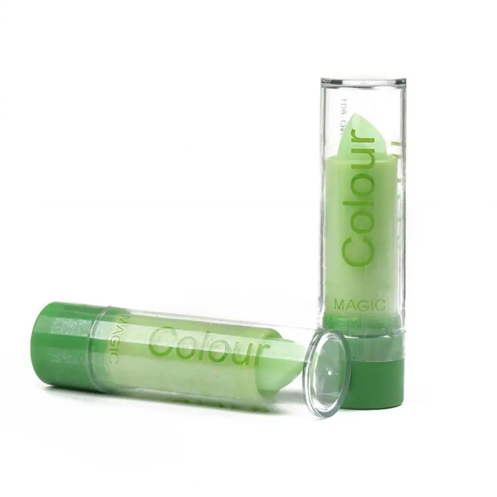 

Temperature Change Lip Balm Natural Aloe Vera Green Powder Lipstick Long Lasting Moisturizing Lip Makeup Cosmetics For Women