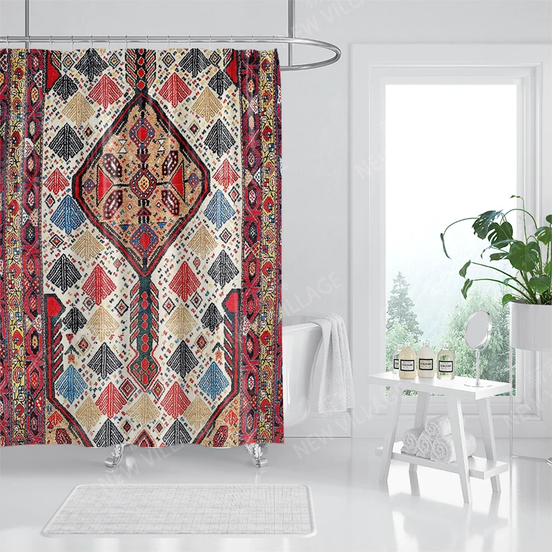 

Водонепроницаемая душевая занавеска из полиэстера, бохо