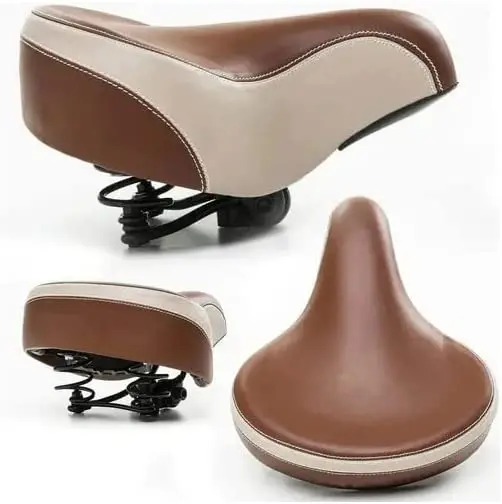 

Selim Banco de Bike 2 Molas Marrom com Bege Retro