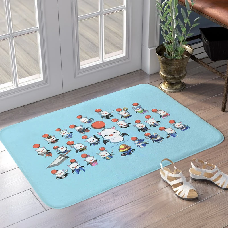 Ковер Вход в дом Moogle Kawaii Коврик на заказ Входная дверь для ног ванной комнате