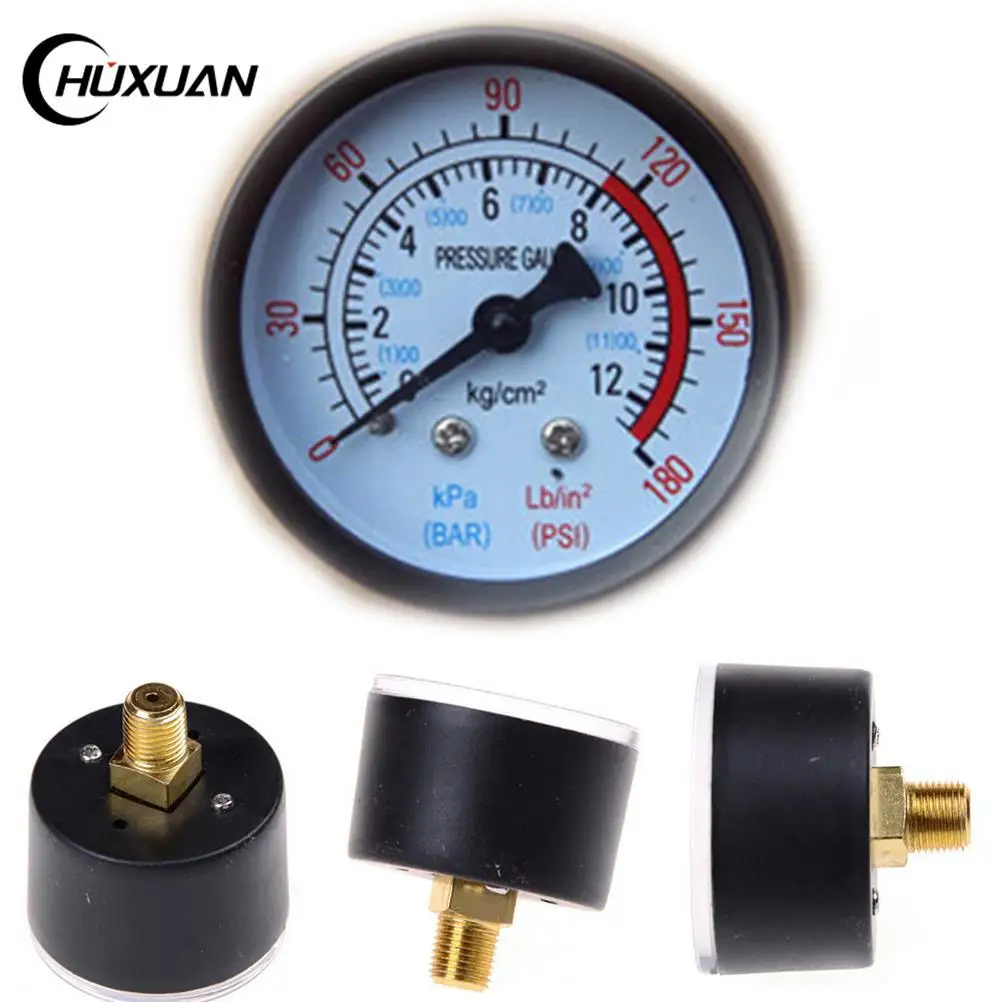 

Манометр для воздушного компрессора, цилиндрический осевой манометр для быстрого гидравлического жидкости 0 ~ 180 PSI