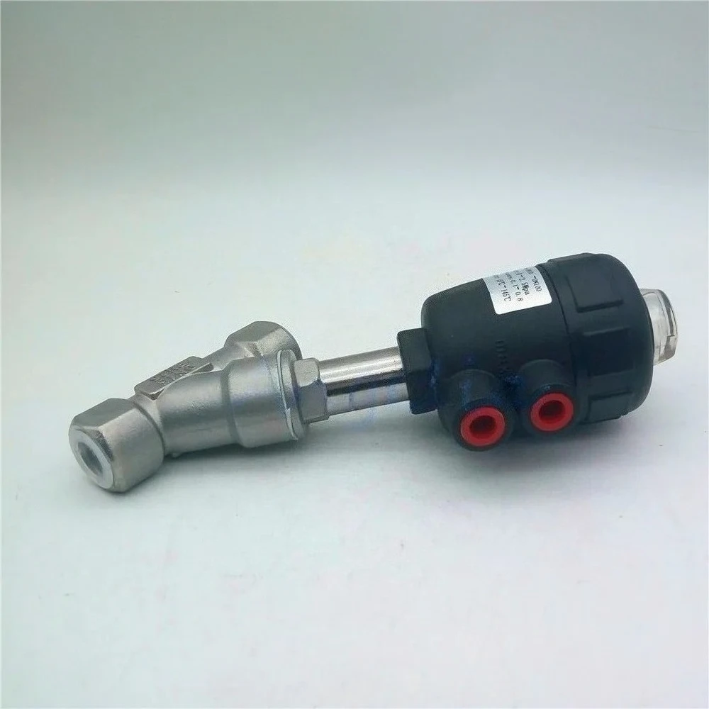 

Угловой клапан из нержавеющей стали 304, 1/2", пневматический, односторонний