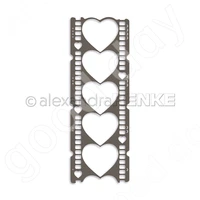 2022 arrival new hot sale film hearts metal cutting dies scrapbook used for diary decoration template diy greeting card handmade