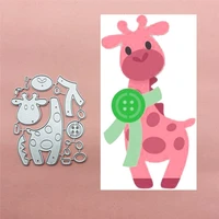 button giraffe animal metal cut dies stencils for scrapbooking stampphoto album decorative embossing diy paper cards