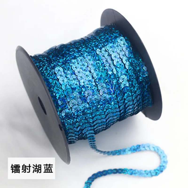 

5Yard/Lot 6mm Rainbow Sequins Shiny Faceted Loose Sequins Paillettes Sewing Women Wedding Round Sequin Confetti lentejuelas SE12