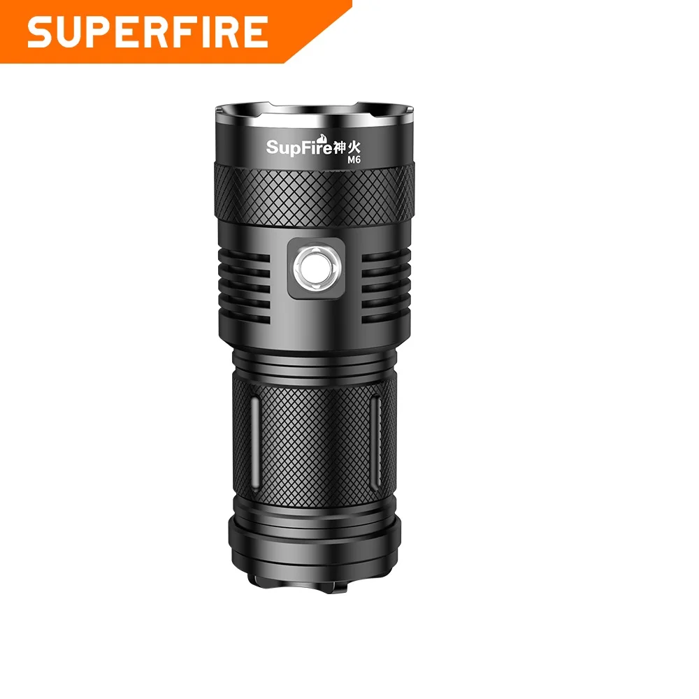 Supfire M6 LED flashlight Cree XML2*3 30W High power flashlight 5 Modes 2300 Lumens Camping Lantern Use 4*18650 Battery Charger