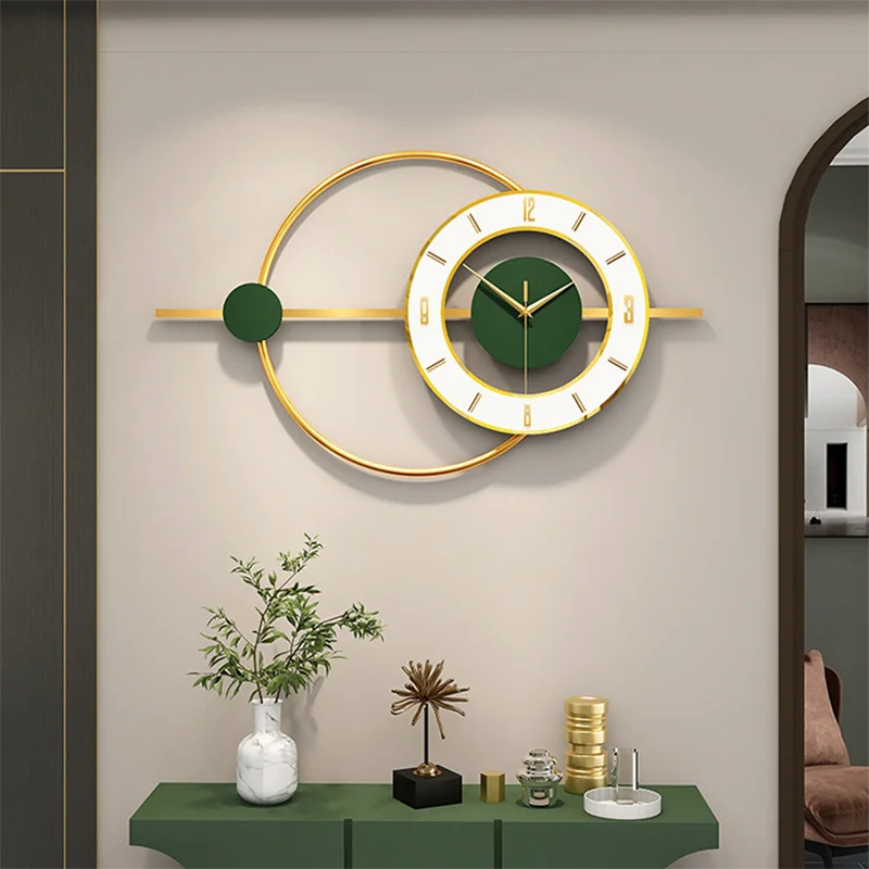 

Luxury Large Wall Clock Mechanism Silent Giant Luminous Wall Clock Modern Design Metal Home Design Horloge Murale Home Decor