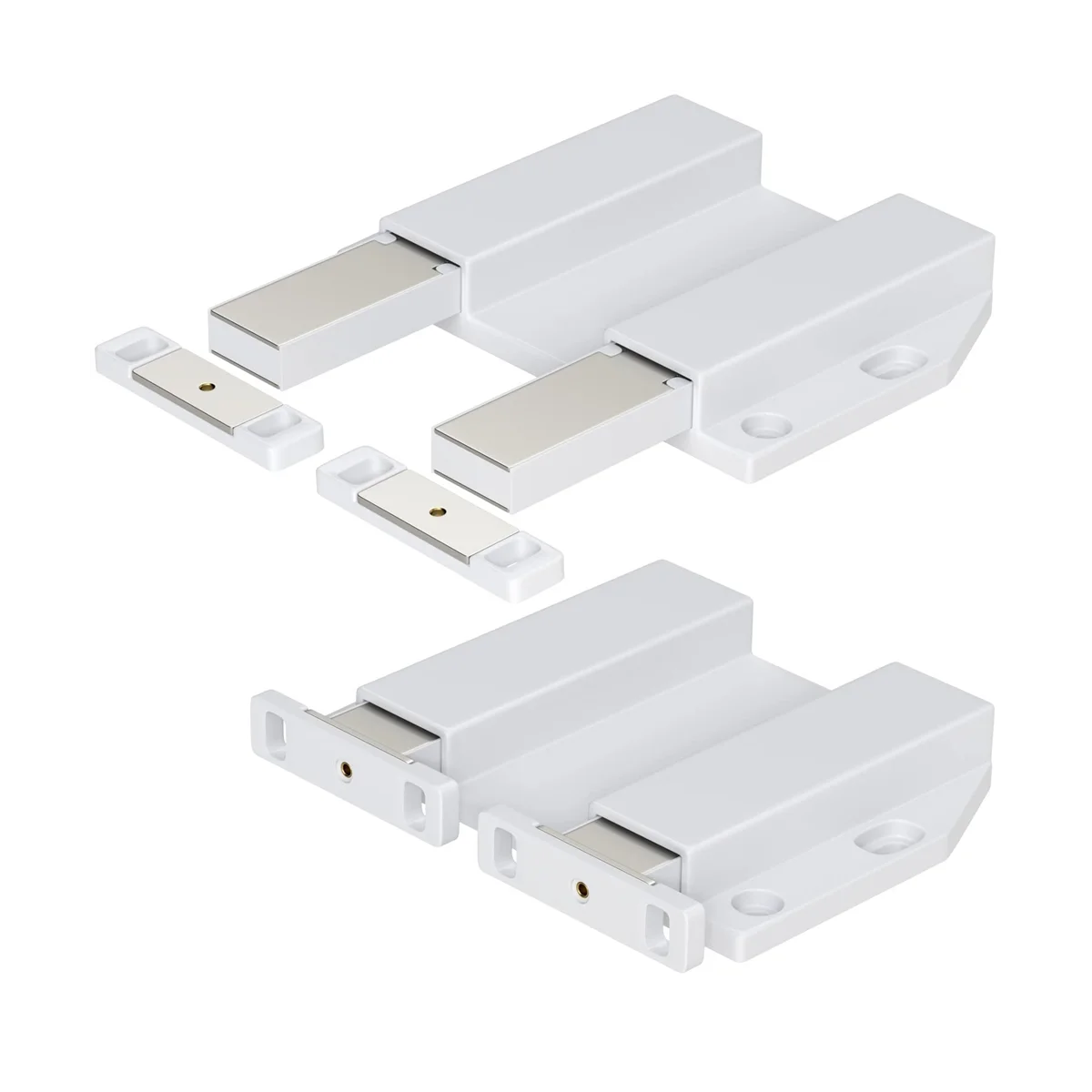 

Double Push to Open Cabinet Door Catches Heavy Duty 2 Pack Magnet Push to Open Door Latch Touch Latches for Kitchen Door