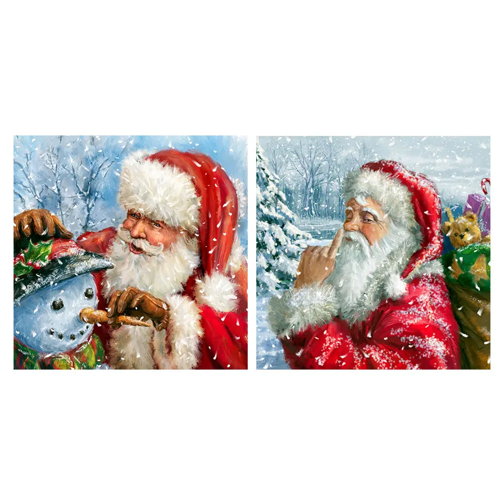 

Круглая мозаика с рисунком деда мороза, 30 х0 см