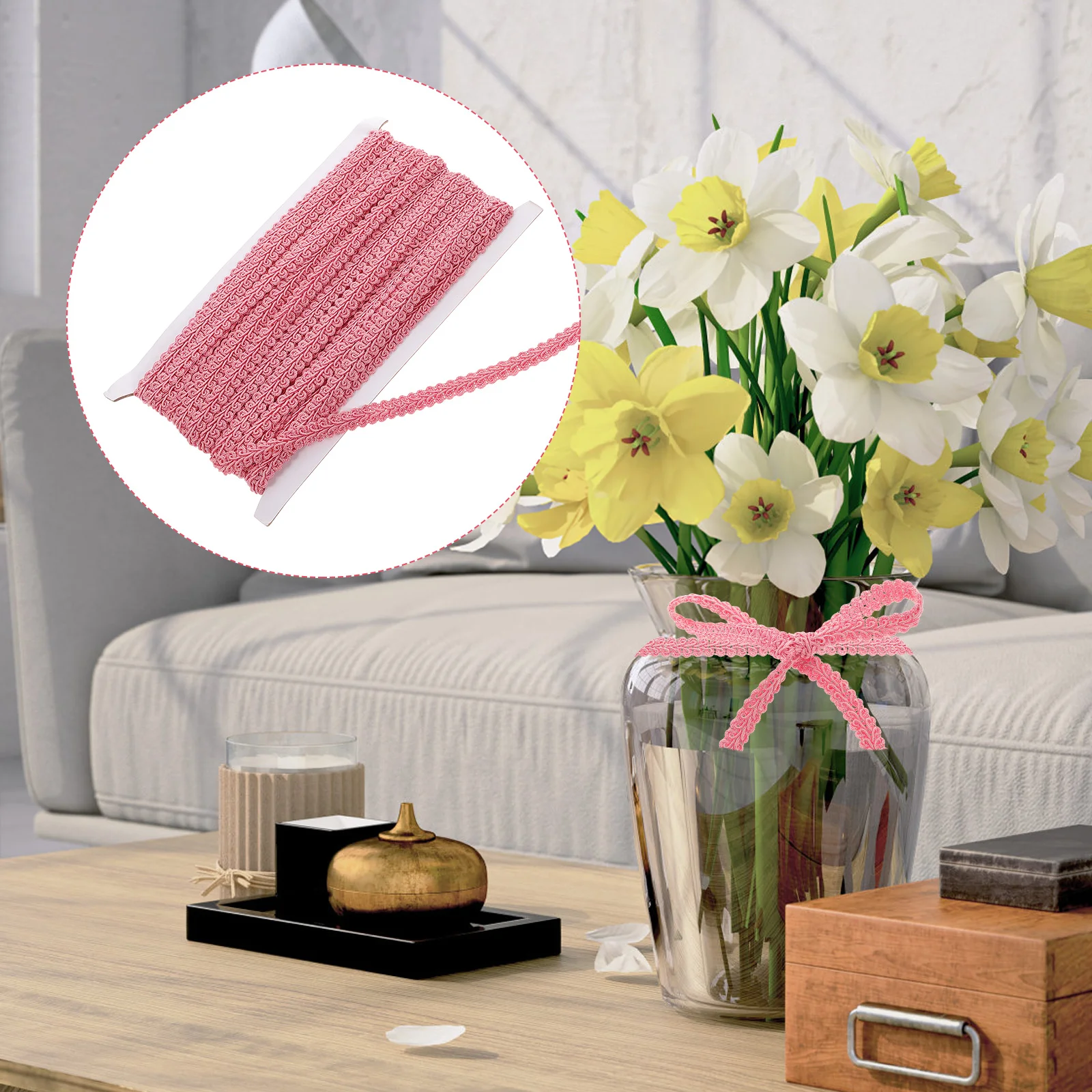 Волнистые кружевные золотые шторы искусственная декоративная отделка шитье