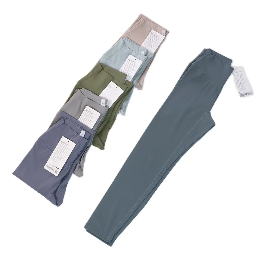 Luluwomen Yoga Leggings Sexy Sport Leggings Elastic Fitness High Waist Leggings Soft Yoga Pants Jogging Leggings Custom Logo