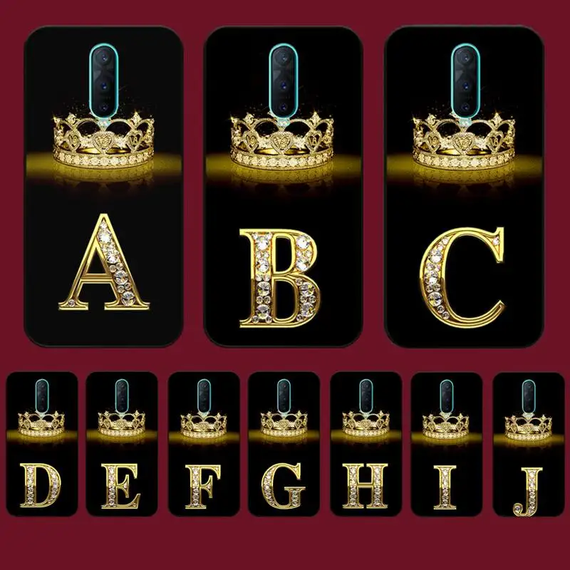 

Diamond Crown Letter Phone Case for Vivo Y91C Y11 17 19 17 67 81 Oppo A9 2020 Realme c3