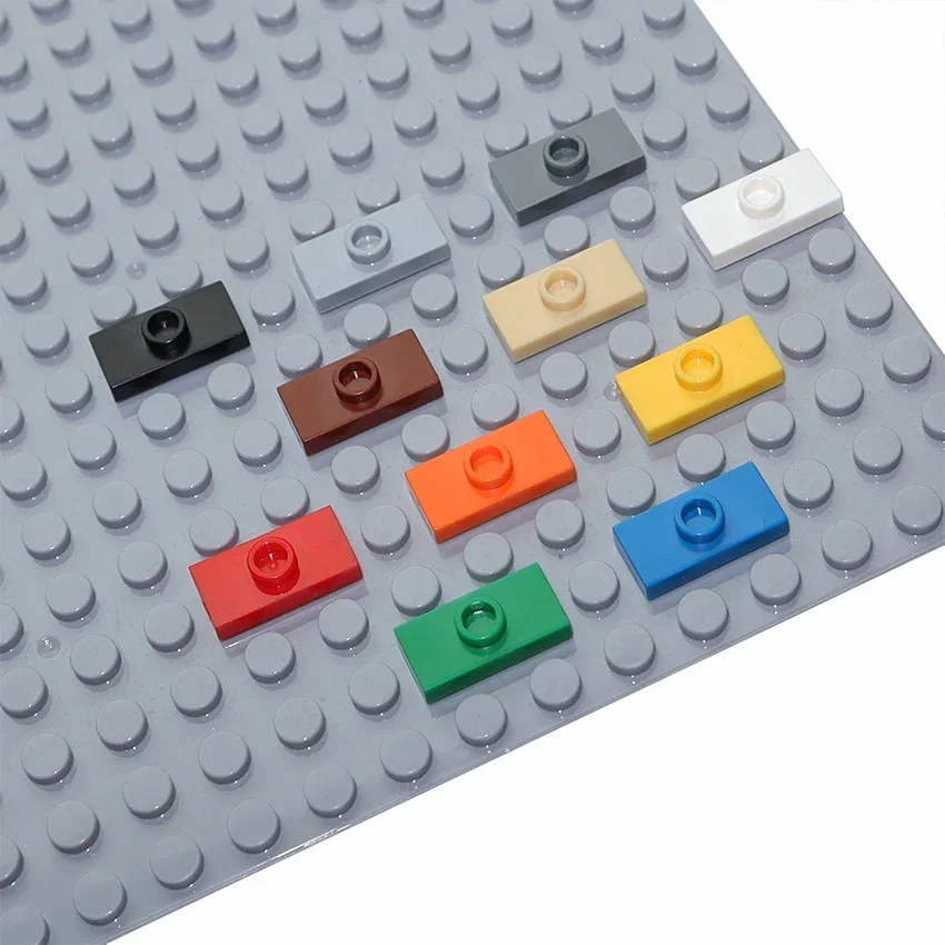 100 шт. 15573 дюйма 3794 1x2 с 1 пластиной-гвоздиком детали строительный блок сборка