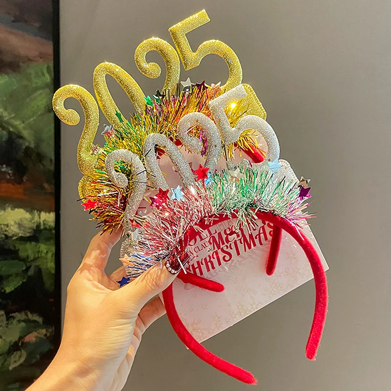 1 шт. реквизит для фотосессии на Рождество Новый год 2025 г. блестящая повязка
