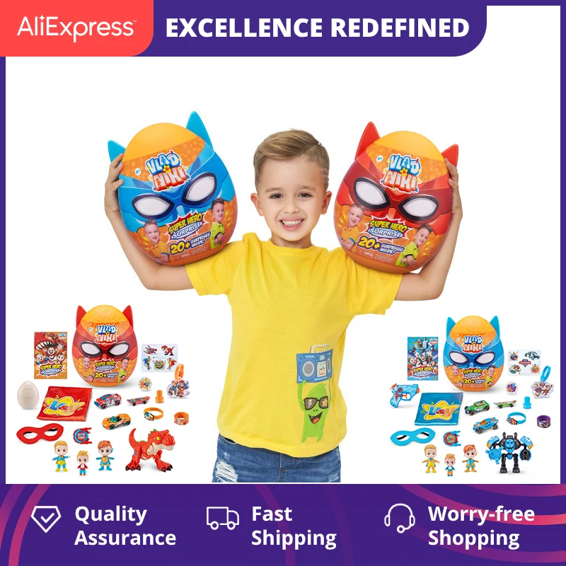 Супергерой 11701 сюрприз яйцо слайм Vlad и Ники игрушечные модели динозавров 20 + набор