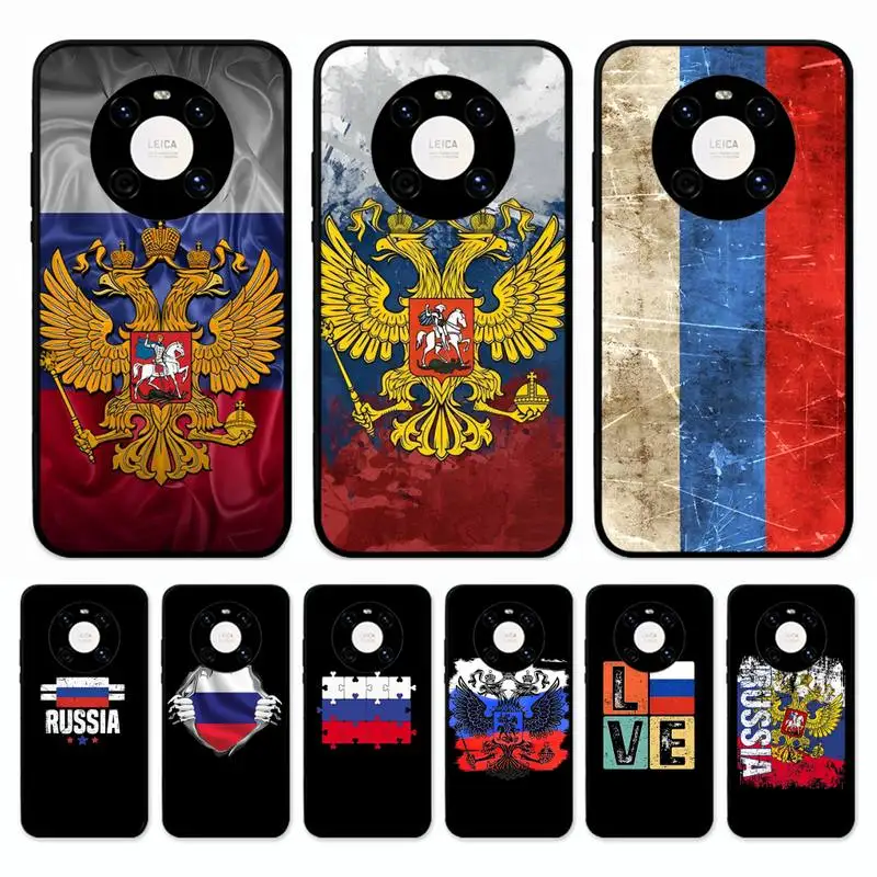 

Russian Flag Phone Case for Huawei Mate 20 10 9 40 30 lite pro X Nova 2 3i 7se