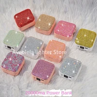 hand applied diamonds sparkling exquisite fashionable compact with makeup mirror comes with a variety of charging cables