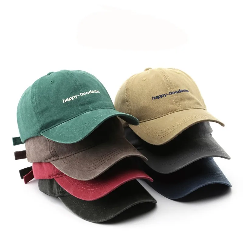 

Four Seasons Wear Vintage Old Letter Embroidered Baseball Caps Adjusted Outdoor Sports Hiking Shopping Sun Protection Hat Unisex