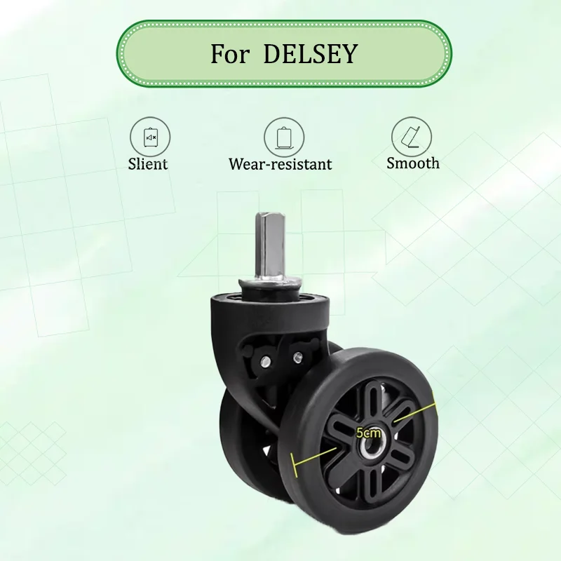 Фото Запасные колеса для чемоданов DELSEY Quiet Luggage, вращение на 360° °   Универсальные аксессуары для ремонта чемоданов из ТПУ с поворотным механизмом, усиленные, для тяжелых условий эксплуатации №1