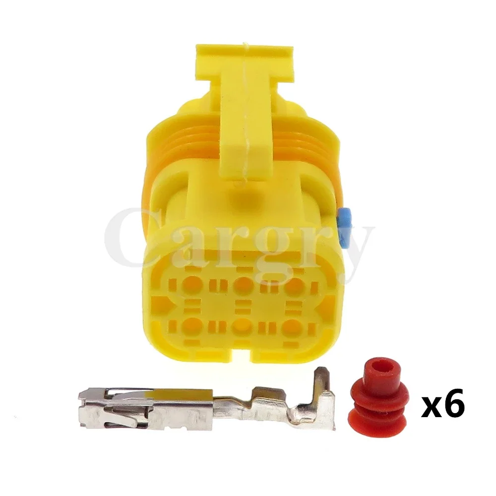 

1 комплект 6П 18651000001 Автомобильная водонепроницаемая розетка в сборе переменного тока, желтый разъем жгута проводов, автоаксессуары