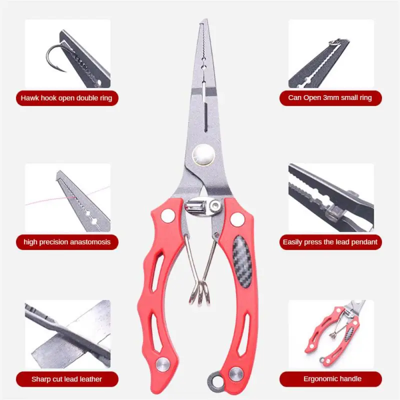 

Luya Fishing Forceps High Strength Fishing Pliers Treated Stainless Steel Fishing Line Pliers Fishing Accessories