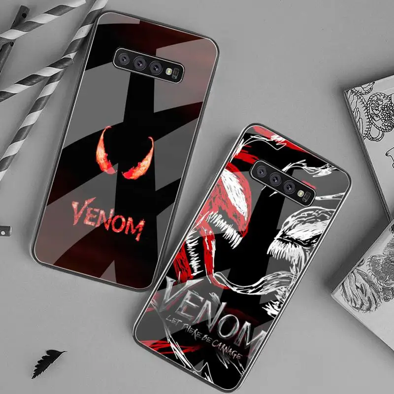 

Let There Be Carnage Red Black Venom 2 MARVEL Phone Case Tempered Glass For Samsung S20 Ultra S7 S8 S9 S10 Note 8 9 10 Pro Plus